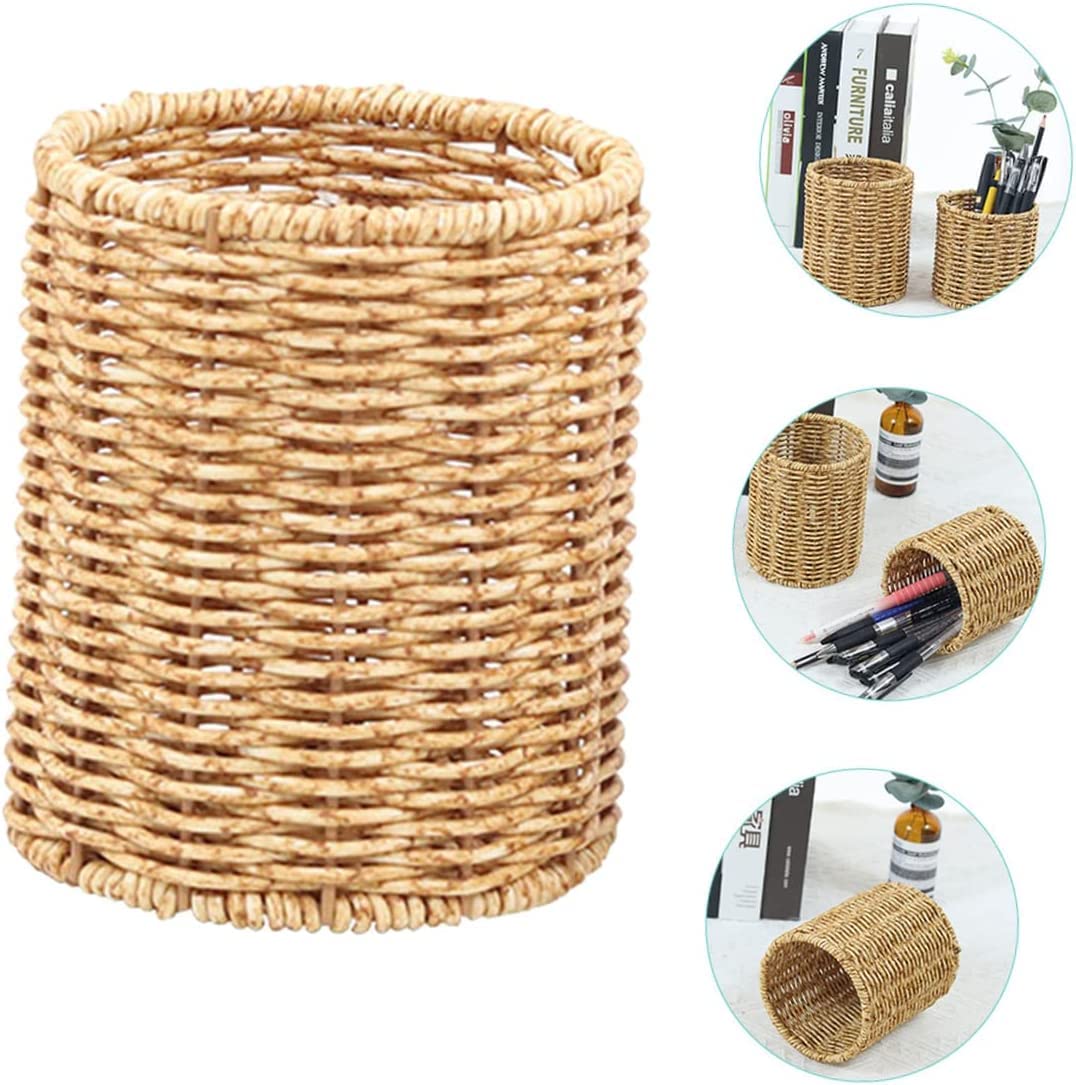 Porte-stylo Pot à crayons Fournitures de bureau Organisateur de stockage Conteneur 4pcs Porte-stylo Rond Bureau Table Pot Art Maquillage Pinceau Pot Stylo Tasse Bureau Stylo Organisateur Trousse Litté