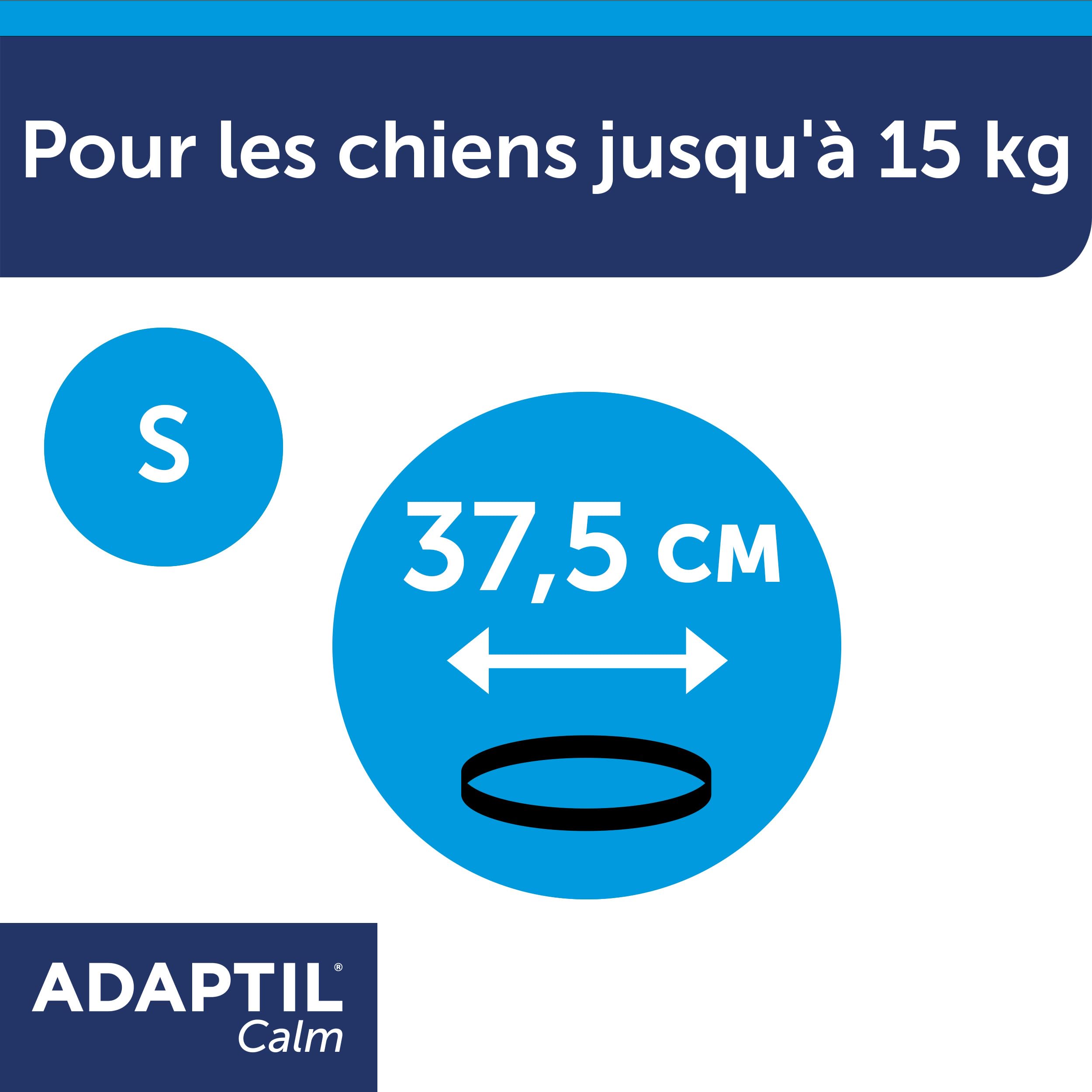 ADAPTIL Calm – Anti-Stress pour Chien – Collier Petits Chiens – Taille S