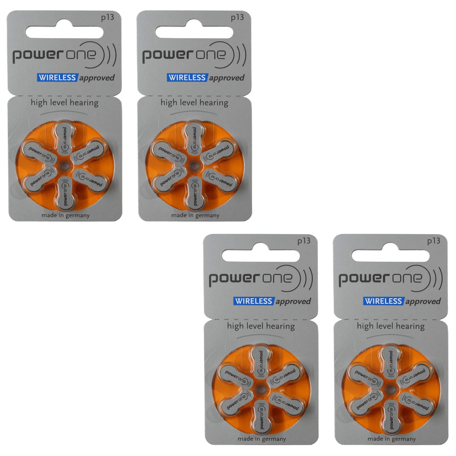 Power One P13 Hearing Aid Battery (6X4 Pack) 24 Nos