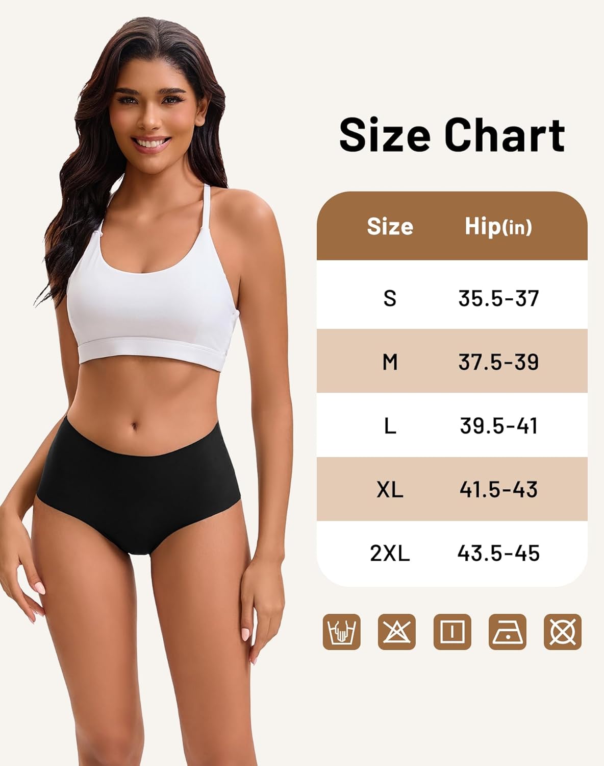 Women's Seamless Underwear No Show Lightweight Panties Invisible Briefs 4-Pack - Image 7