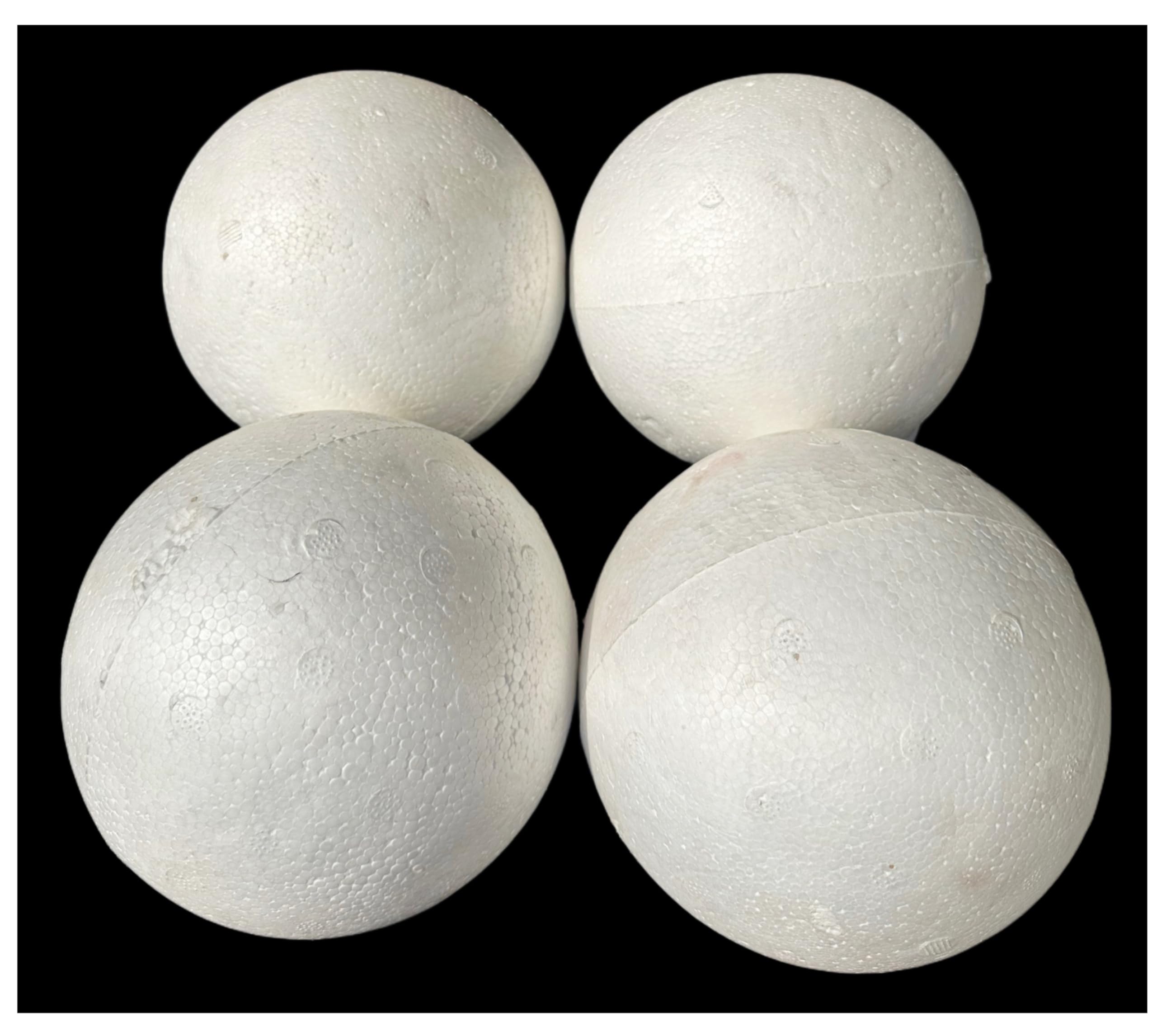 MSGH Spherical Craft Foam Balls for Decoration and Kids Craft Making, DIY Craft Balls for School Projects and Solar System Making, Party and Craft Foam Balls (6 Inch 4 pcs)