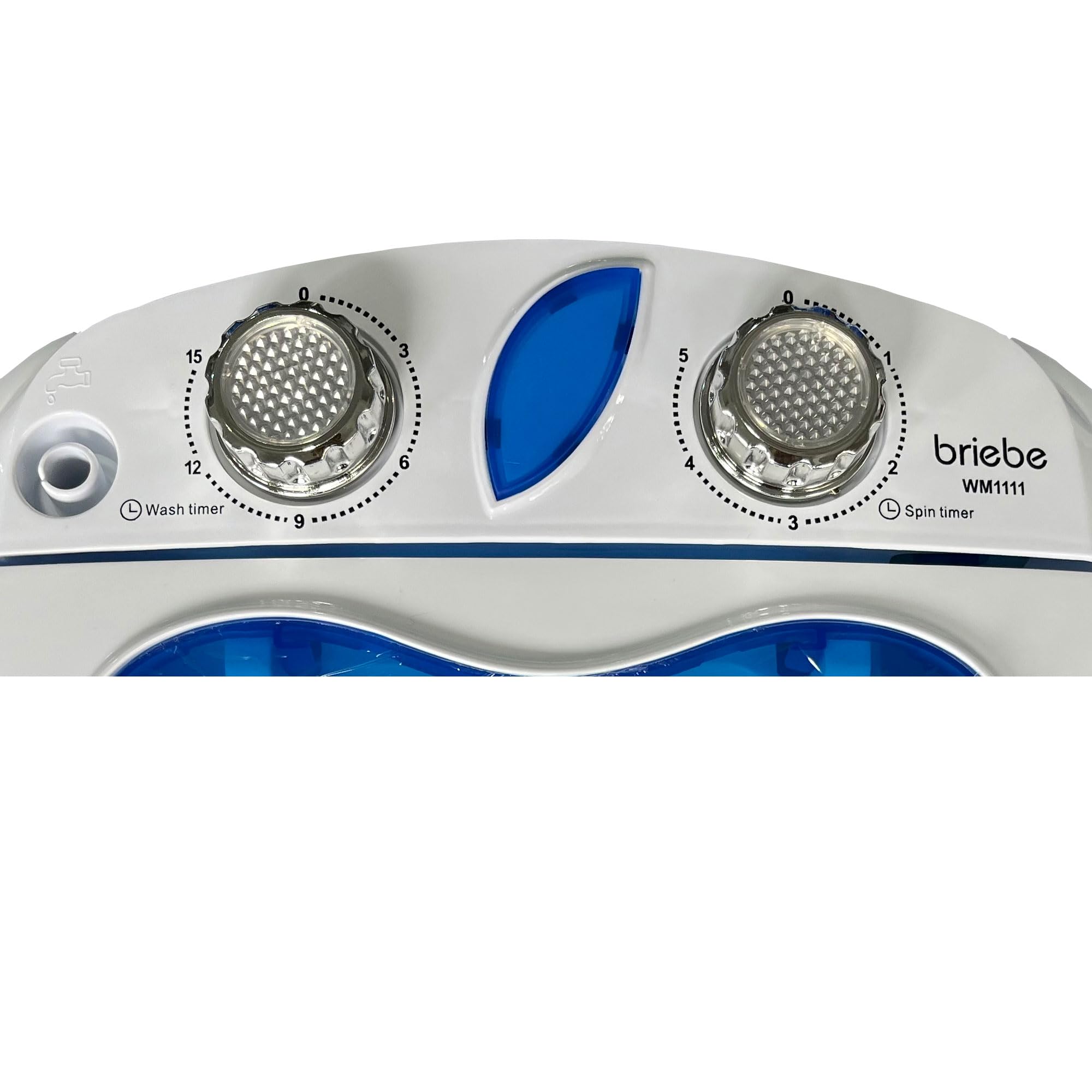 Briebe Camp Mini Lavatrice Portatile Con Centrifuga, Campeggio, Capacità Abbigliamento 3Kg, Ideale Viaggi e Camper, Carico Superiore, Basso Consumo Acqua ed Energia, WM1111