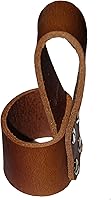 Vista 2 de Wisemen Trading Trabillas o funda para cinturón de hacha, cuero de grado superior de color marrón verdoso