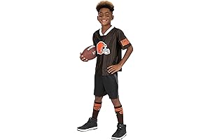 MODERN HERO NFL Officially Licensed Cleveland Browns Youth 3-Piece Set (Jersey, Eye Blacks, and Socks)