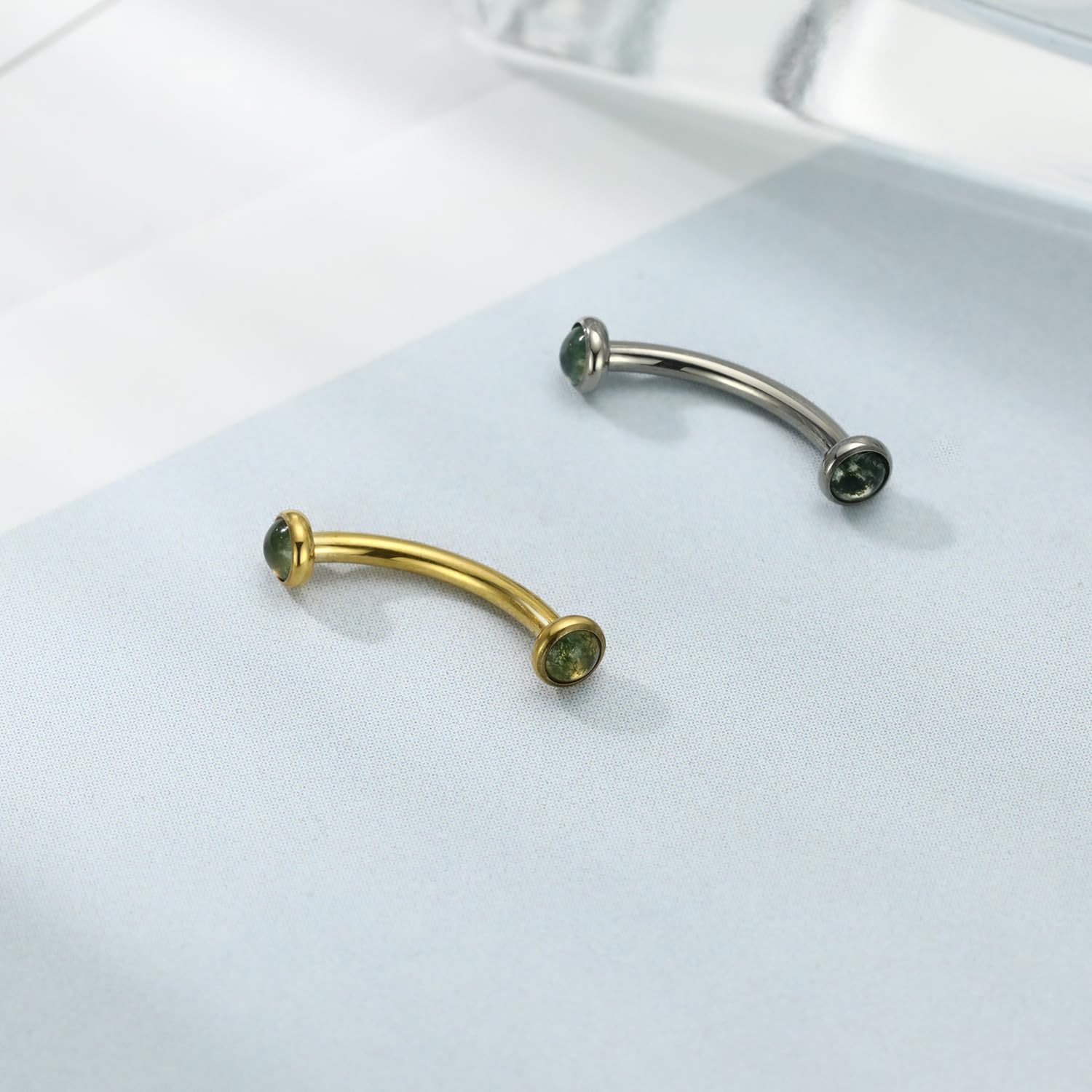 G23 Titanium Eyebrow Piercing Jewelry Eyebrow Rings Curved Barbell 16G Eyebrow Belly Button Ring Navel Rings Rook Daith Earrings Lip Ring Eyebrow Jewelry 6mm-12mm - Image 8