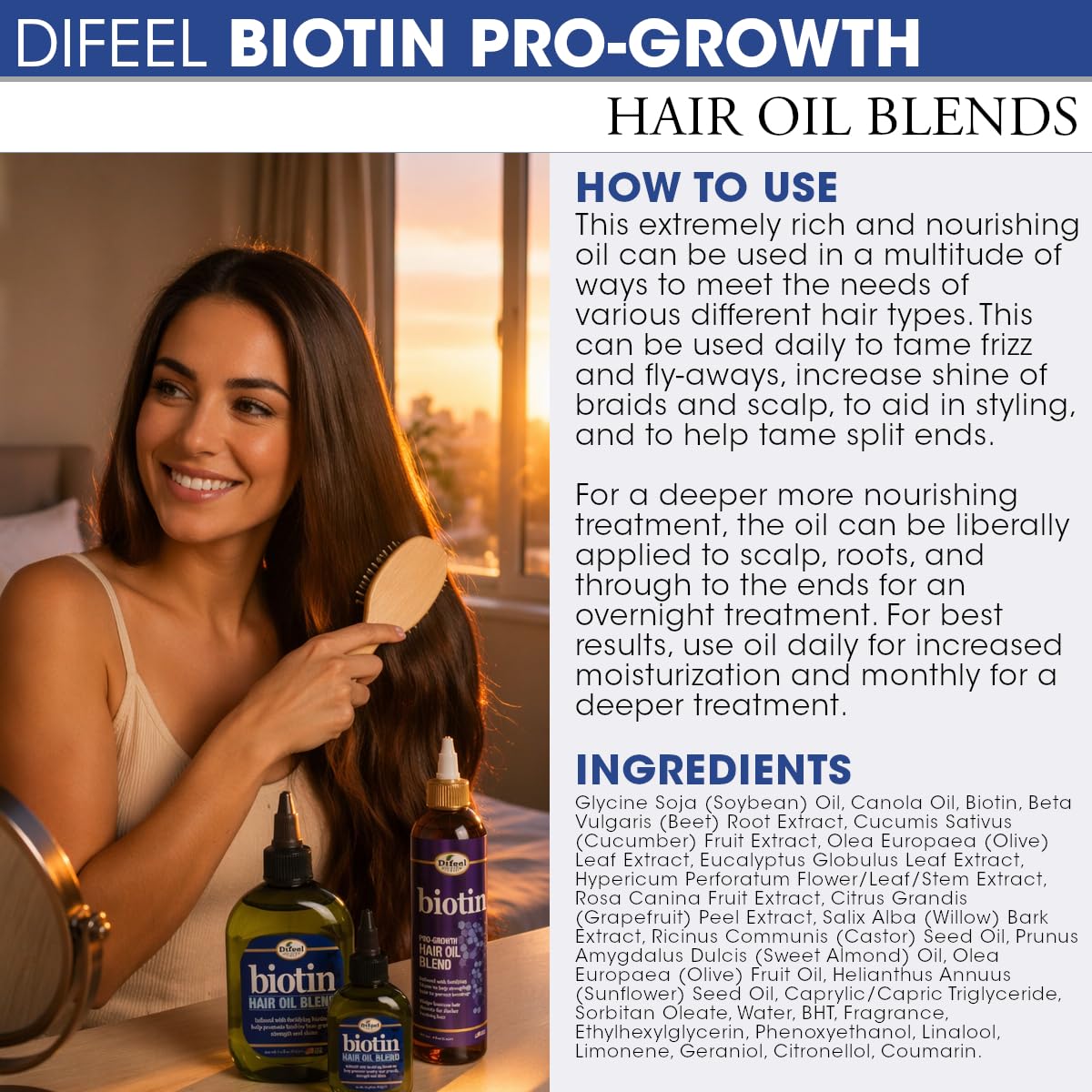 Difeel Biotin Progrowth Premium Haaröl 8 oz