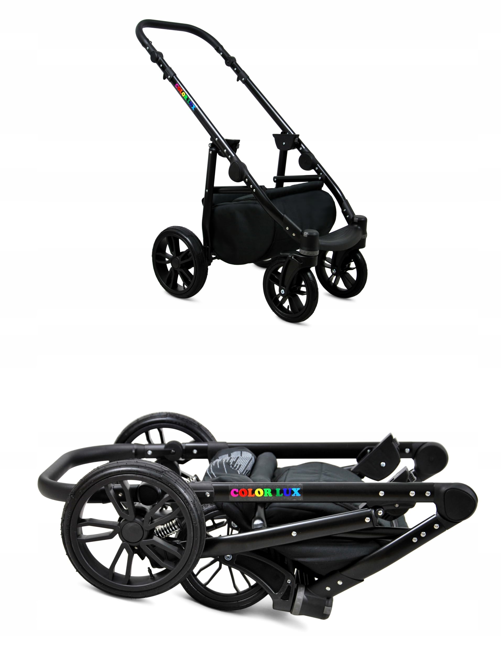 BabyLux Poussette Combinée Set 3 en 1 avec Nacelle