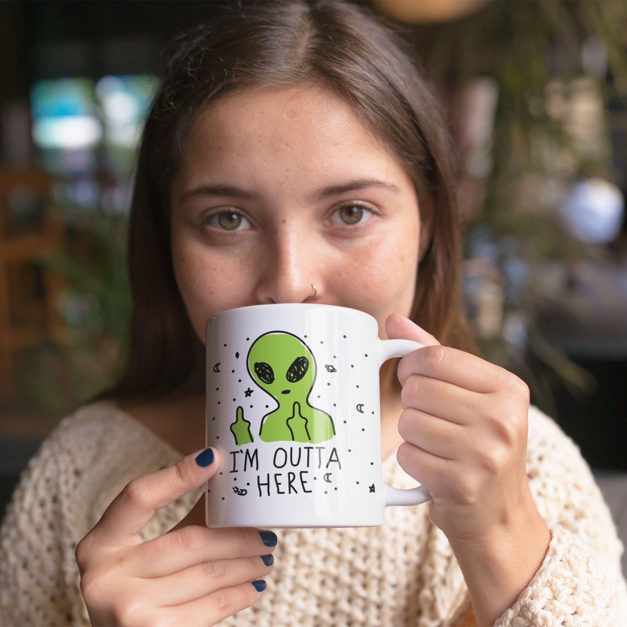LookHUMAN "Warren Peace" Ceramic Coffee Mug - 11 Oz, Funny Elizabeth Warren Unicorn Design