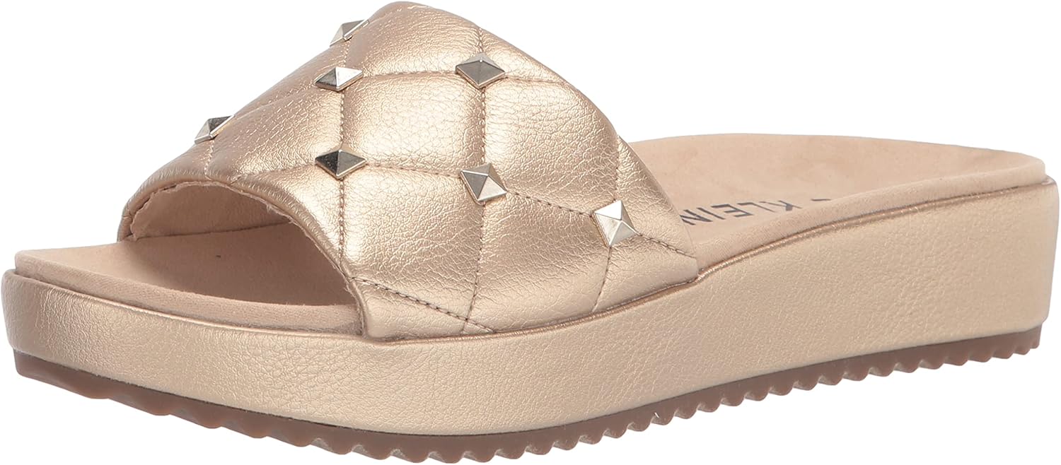 Anne Klein Women's Slide Sandal, Black, 9
