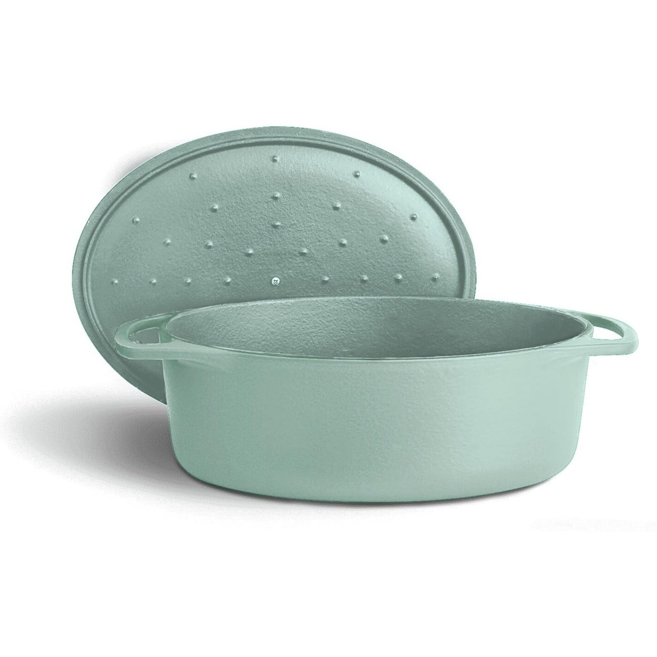 SPRINGLANE Cocotte - Cacerola ovalada con tapa, 33 cm, 6,5 L, hierro fundido, para inducción