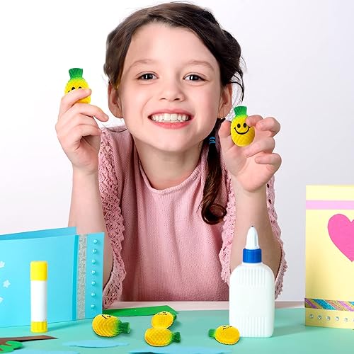 Miniatura 7 de 30 unidades de bolas de estrés de piña, sonríe piña, bolas para apretar, juguete para aliviar el estrés de la fruta para el ejercicio de los dedos,