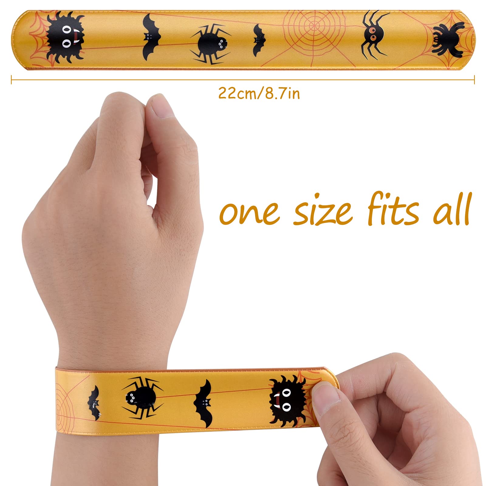 CCINEE Lot De 48 Bracelets D'Halloween En Vrac Citrouille Zombie Pour Enfants