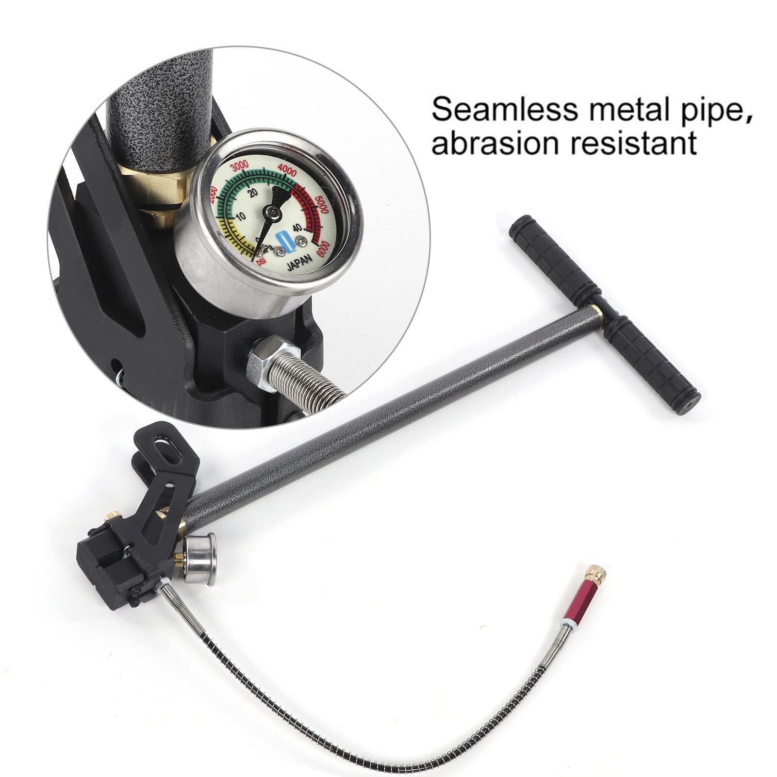 Pompe Manuelle Haute Pression 3 Étapes 4500 psi, Acier Tungstène, pour Pistolet à Air PCP, Filtre Air, Bateau, Pneu, Balle