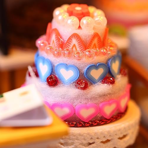 Miniatura 4 de AONGAN Kit de casa de muñecas en miniatura, kit de casa pequeña, kit de manualidades con muebles, regalos de artesaníadecoración del hogar para la