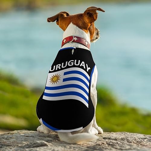 Miniatura 7 de Camiseta suave sin mangas con la bandera de Uruguay para mascotas, para cachorros, gatitos, gatos, talla S
