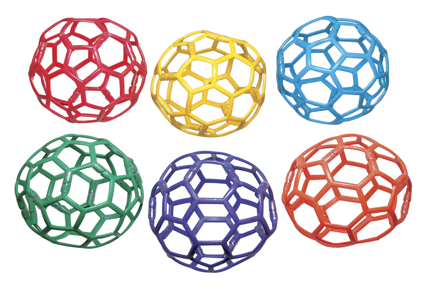 Sportime Geometric Open Matrix GrabBall - 8 1/2 inch - Set of 6 - Multiple Colors