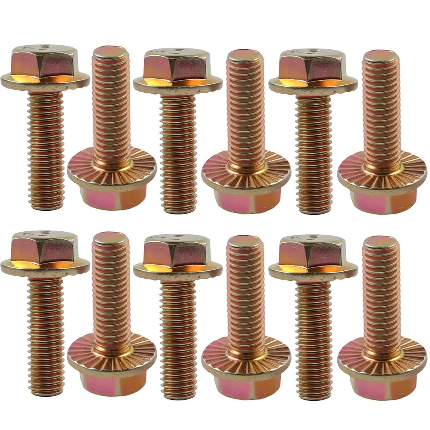 (12 PCS) 551696 Exhaust Manifold Header Bolt Kit for LS Series Engines LS1 LS2 LS3 LSX LT – Grade 10.9 Steel LS Header Bolts Replacement Set (Dacromet Coated)