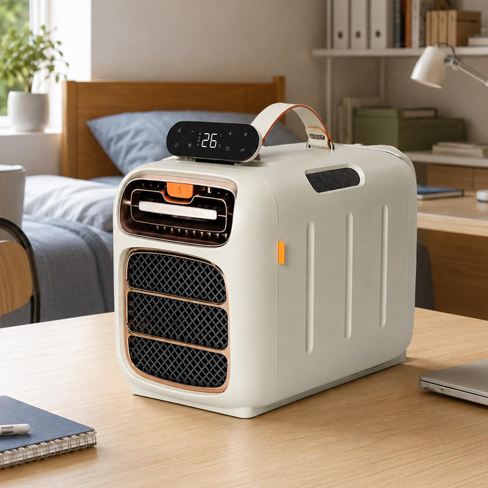 lilishangmao Compact Air Conditioner, 4700 BTU Portable Air Conditioning Unit with Cool, Dry, Fan and Sleep Modes, 3 Speeds, Adjustable Timer and Remote for RV, Tent, Bedroom and Office