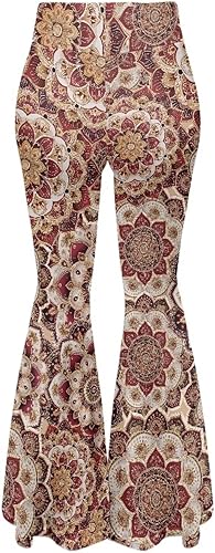 Miniatura 5 de Pantalones acampanados góticos de los años 70 para mujer, pantalones acampanados de yoga de cintura alta, leggings bohemios, hippie, discoteca,