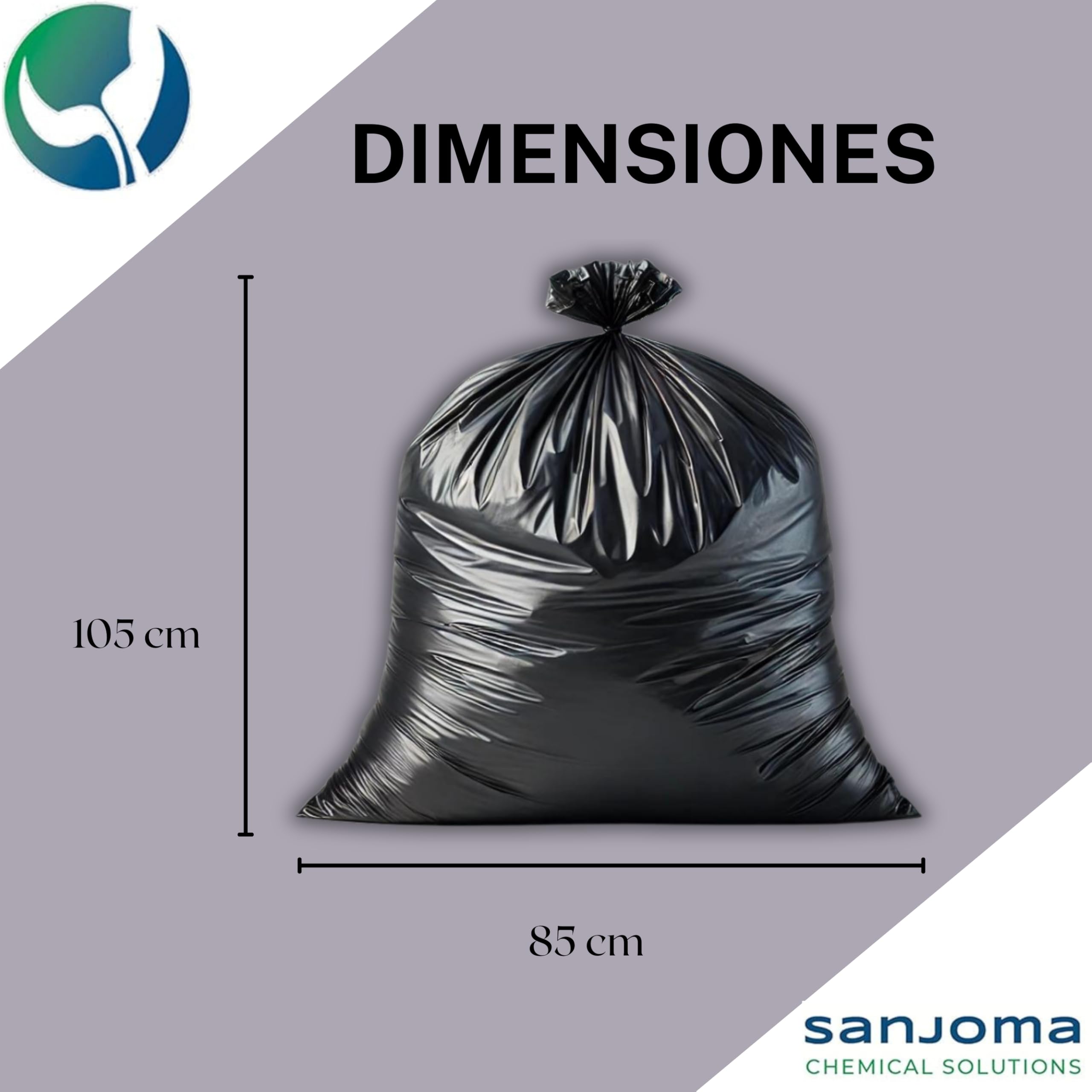 Bolsas De Basura Negras 100L | Extra Fuerte Galga130| Ecológicas Y Compostables| 85x105cm, Perfectas Para Uso Doméstico Y Comercial| 10 Bolsas Por Rollo, Resistentes| Ideales Para Cocina. (30 Rollos)