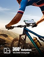 Vista 7 de JOYROOM Soporte de teléfono para motocicleta, [1s bloqueo automático] [100 mph militar antivibraciones] Soporte de teléfono de bicicleta