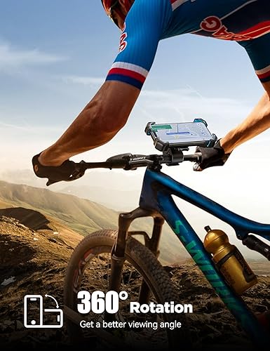 Miniatura 34 de JOYROOM Soporte de teléfono para motocicleta, [1s bloqueo automático] [100 mph militar antivibraciones] Soporte de teléfono de bicicleta para Negro