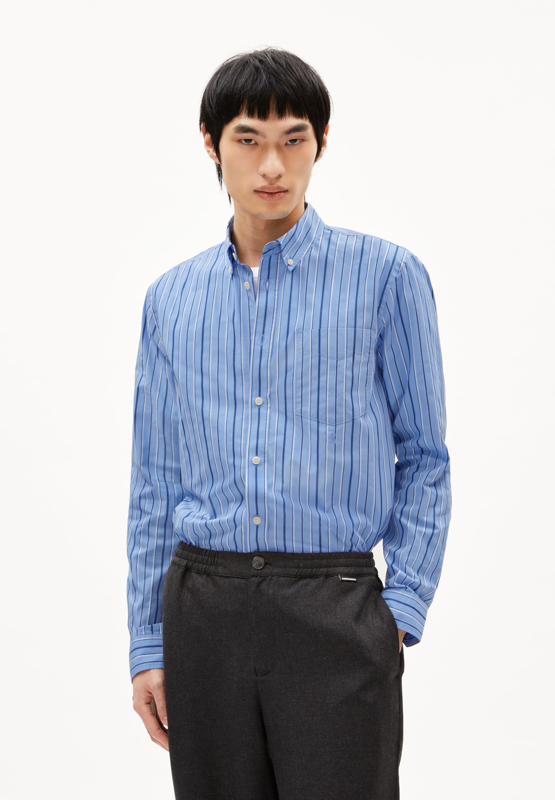 ARMEDANGELS Camicia da uomo in cotone biologico GAVRAA Stripes Relaxed Fit