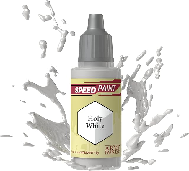 The Army Painter Speedpaint Holy White, 18 mL Dropper Bottle with Mixing Balls, Non Toxic Acrylic Paint for Miniatures