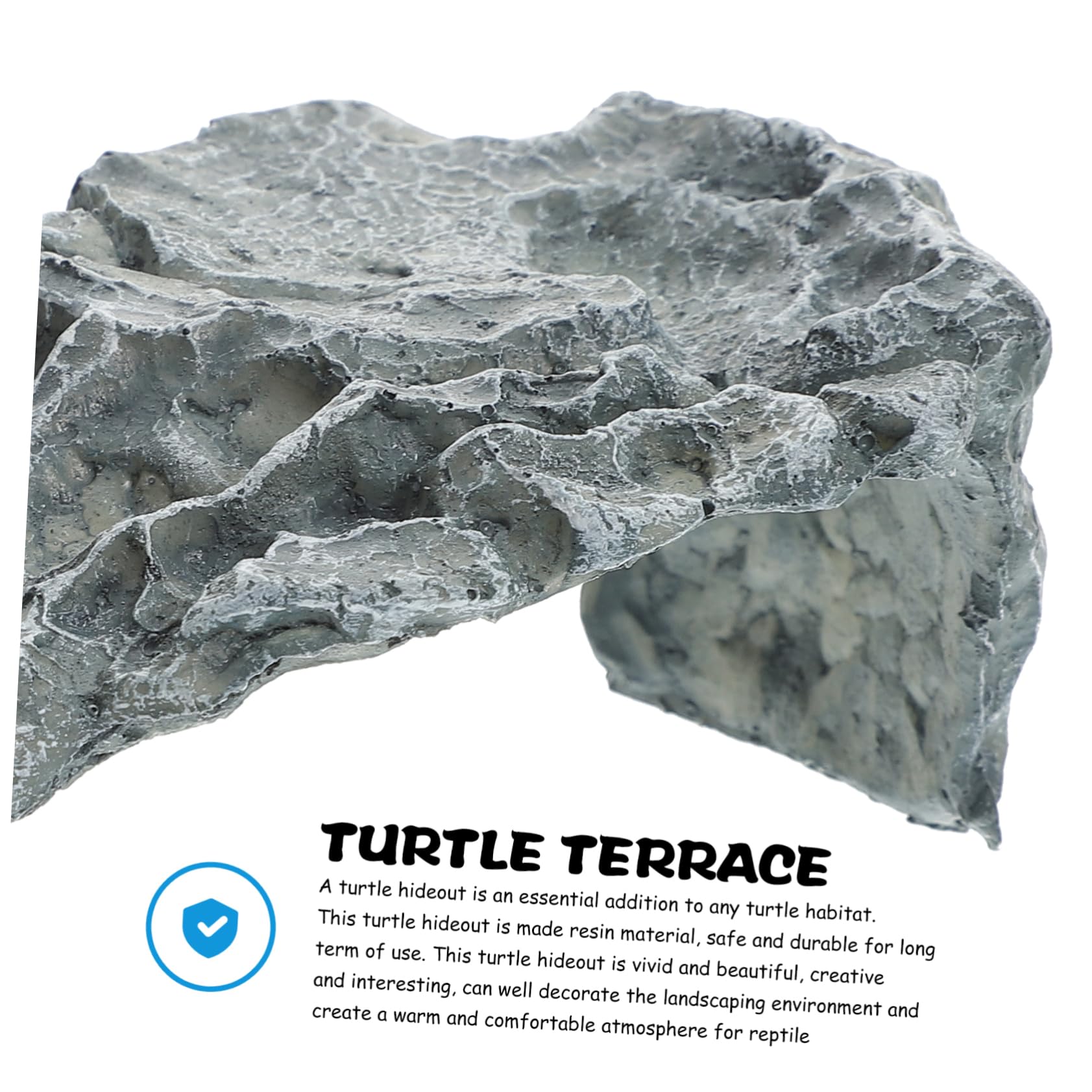 INOOMP Terrario para Reptiles Plataforma De Descanso para Tortugas Accesorio De Acuario para Dragones Barbados Refugio Natural y Área De Alimentación para Reptiles y Anfibios