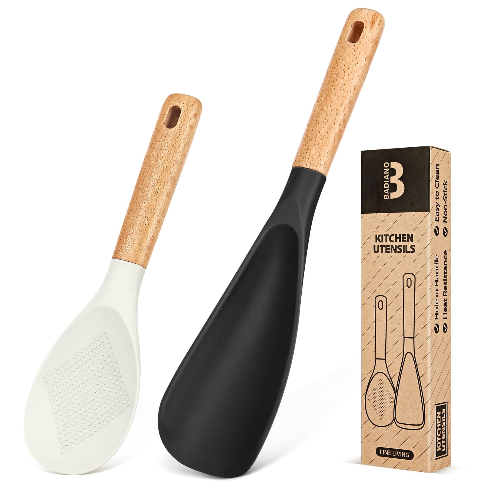 Badiano Cooking Spoon & Rice Scoop - Nonstick Safe -18 Badiano Cooking Spoon & Rice Scoop - Nonstick Safe -18