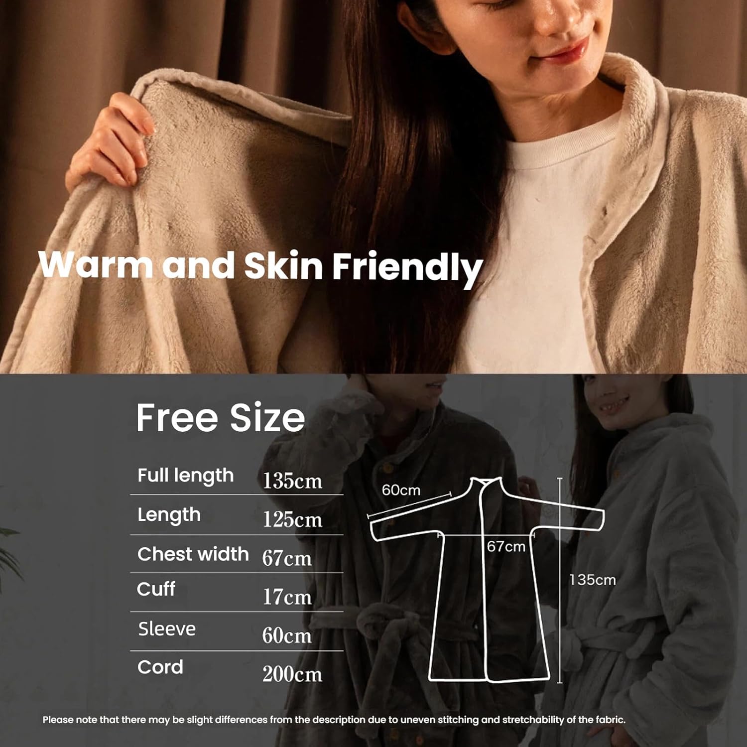 Women Luxury Bathrobe Premuim Flannel Fleece Antistatic Heat-retaining Anti-pill Loungewear Japan Design - Image 6