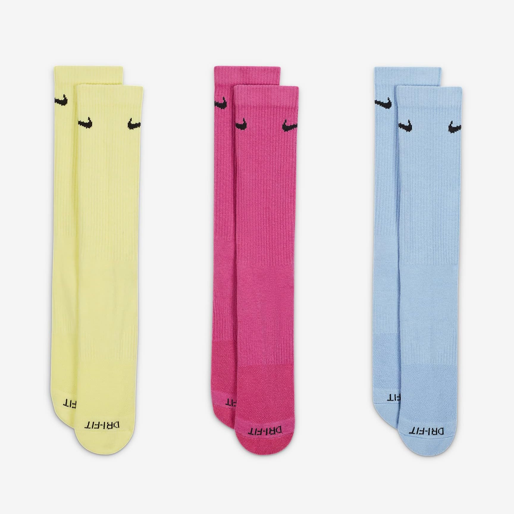 NIKE Everyday Plus Cushioned Training Crew Socks (3 Pairs) Adult, Size L