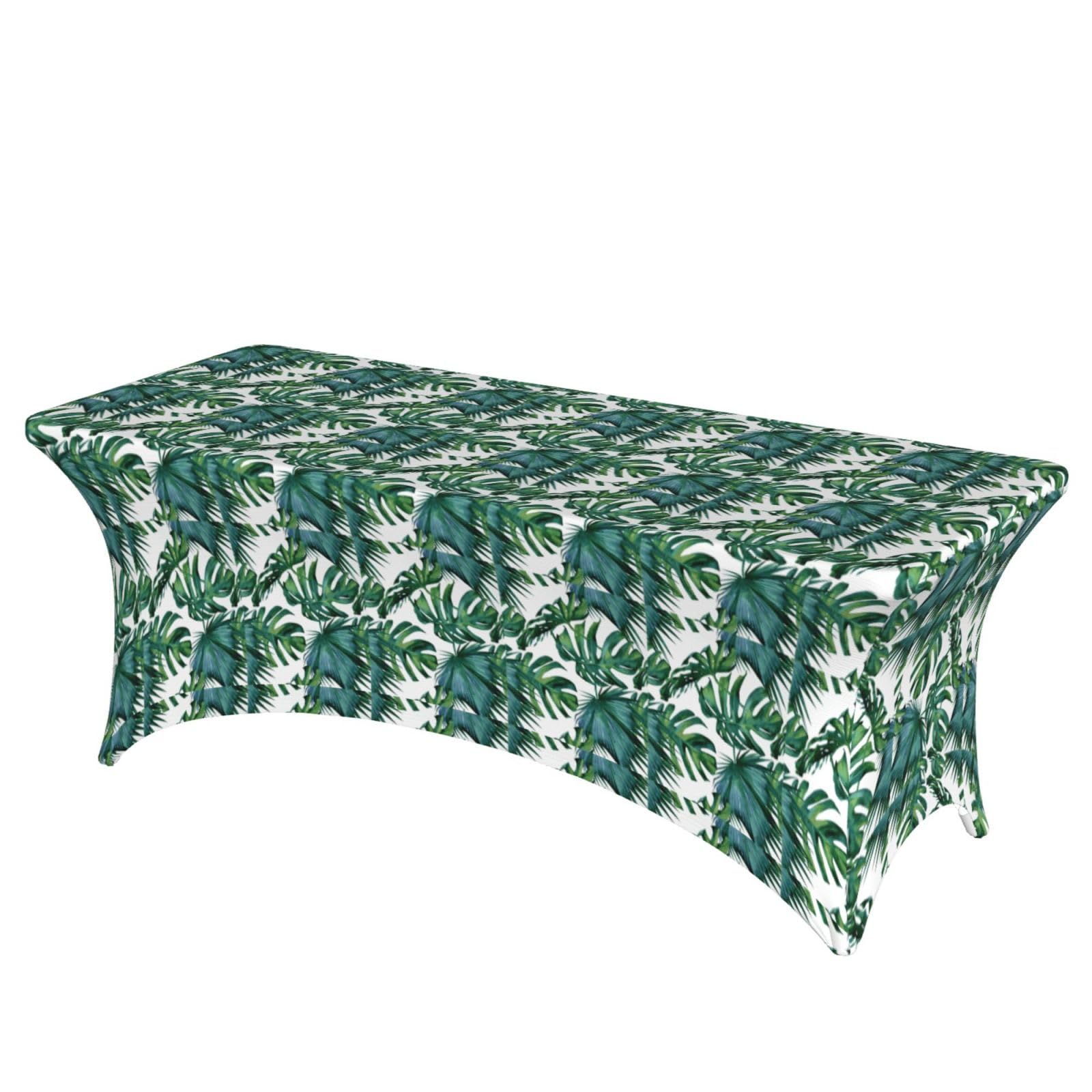 PPHGUT Green Banana Leaves Print Rectangular Tablecloth Dining Party Home Office Wedding Outdoor Events Table Cover