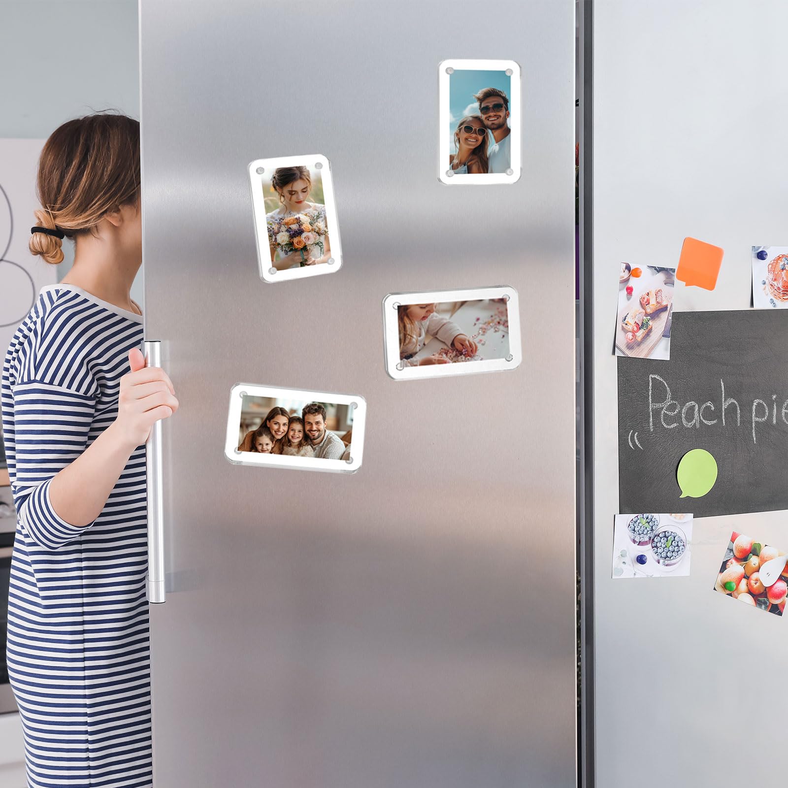 MorisWos Acrylic Magnetic Photo Frames - Double Sided, 2.3 X 3.5 Inch, Pack Of 10
