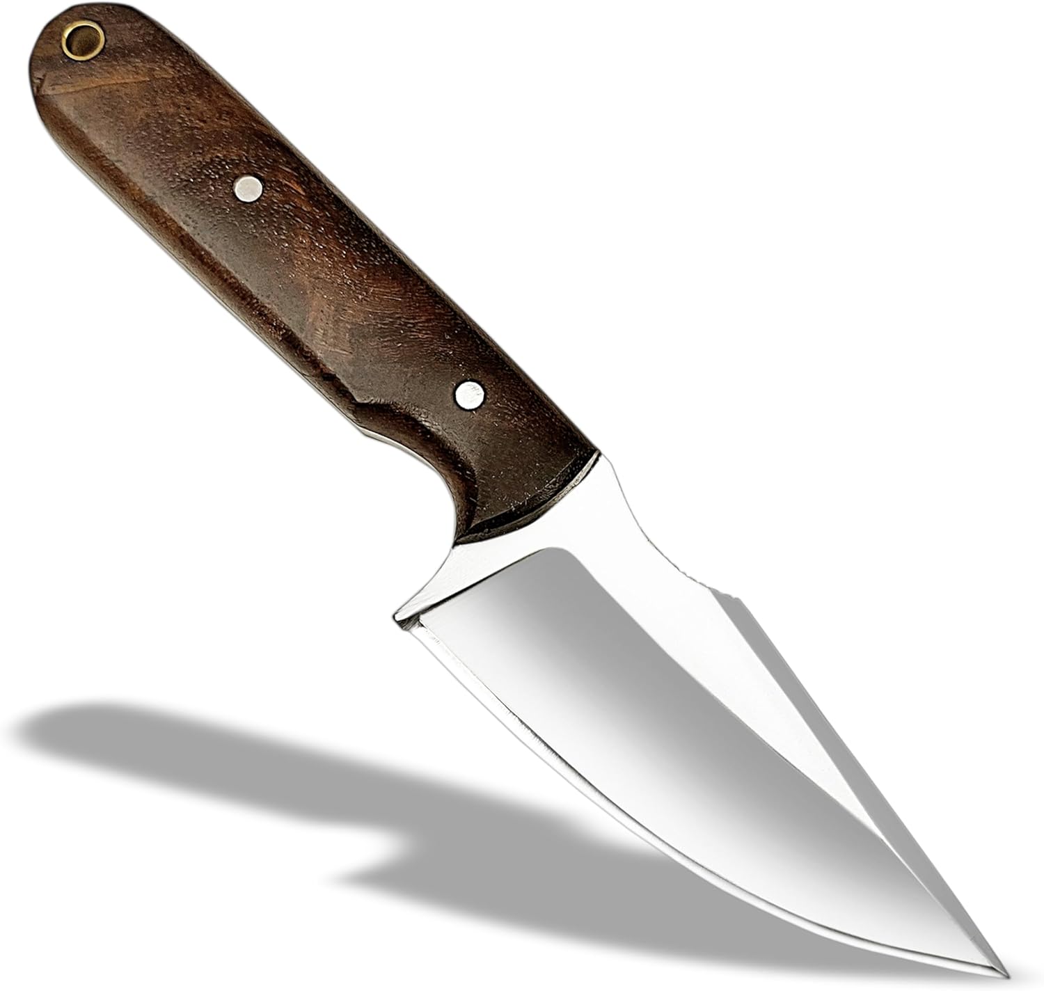 Handmade Edc Skinning Knife 7 Inch Fixed Blade Hunting Knife - Hand Forged Full Tang Knives for Hunting, Outdoor Camping, Hiking, Fishing, Bushcraft Knives with Leather Sheath