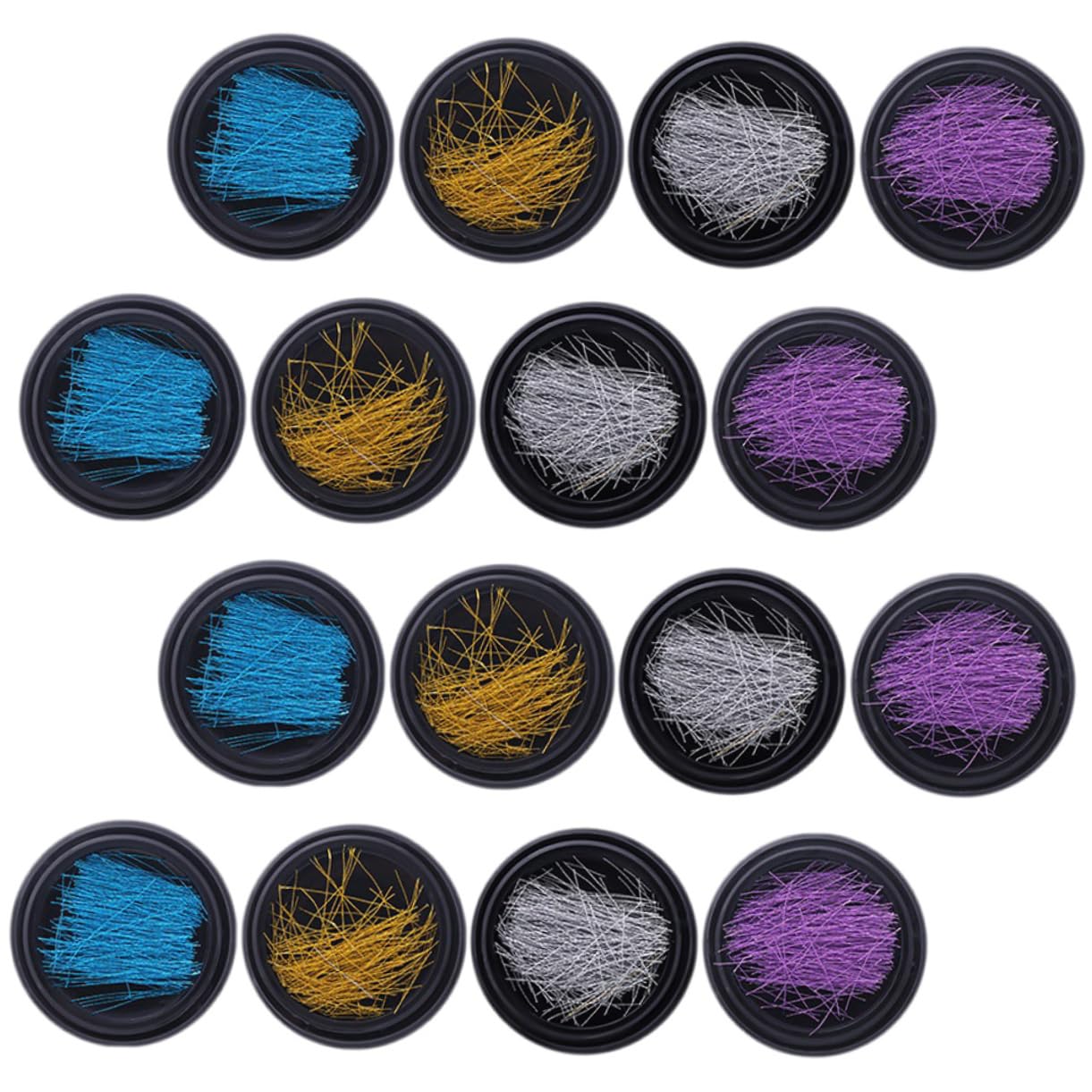 VALICLUD 16 Boxes Nail Art Metal Wire Threads for DIY Manicure Decorations Nail Design Accessories