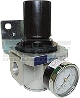 Vista 18 de HEAVY DUTY IN-LINE COMPRESSED AIR PRESSURE REGULATOR FOR AIR COMPRESSOR, 7 TO 215 PSI ADJUSTABLE, HIGH FLOW RATE, WALL BRACKET AND GAUGE INCLUDED