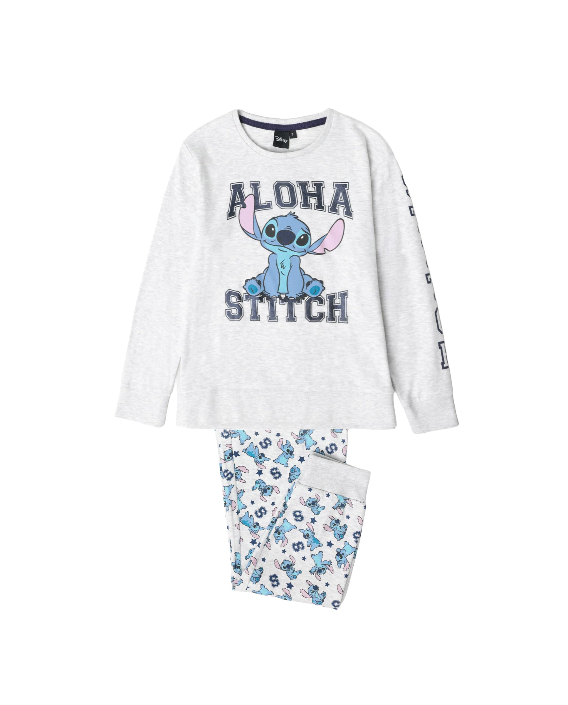 Disney Aloha Stitch Schlafanzug für Mädchen, langärmlig