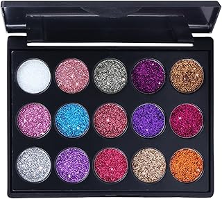 Alvivi 15-Color Sequins Eyeshadow Palette – S...