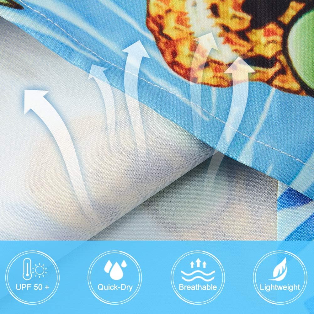 uideazone Boys Hawaiian Shirts Novelty Printed Funky Short Sleeve Button Down Shirt Kids Aloha Luau Shirt 7-14T - Image 6