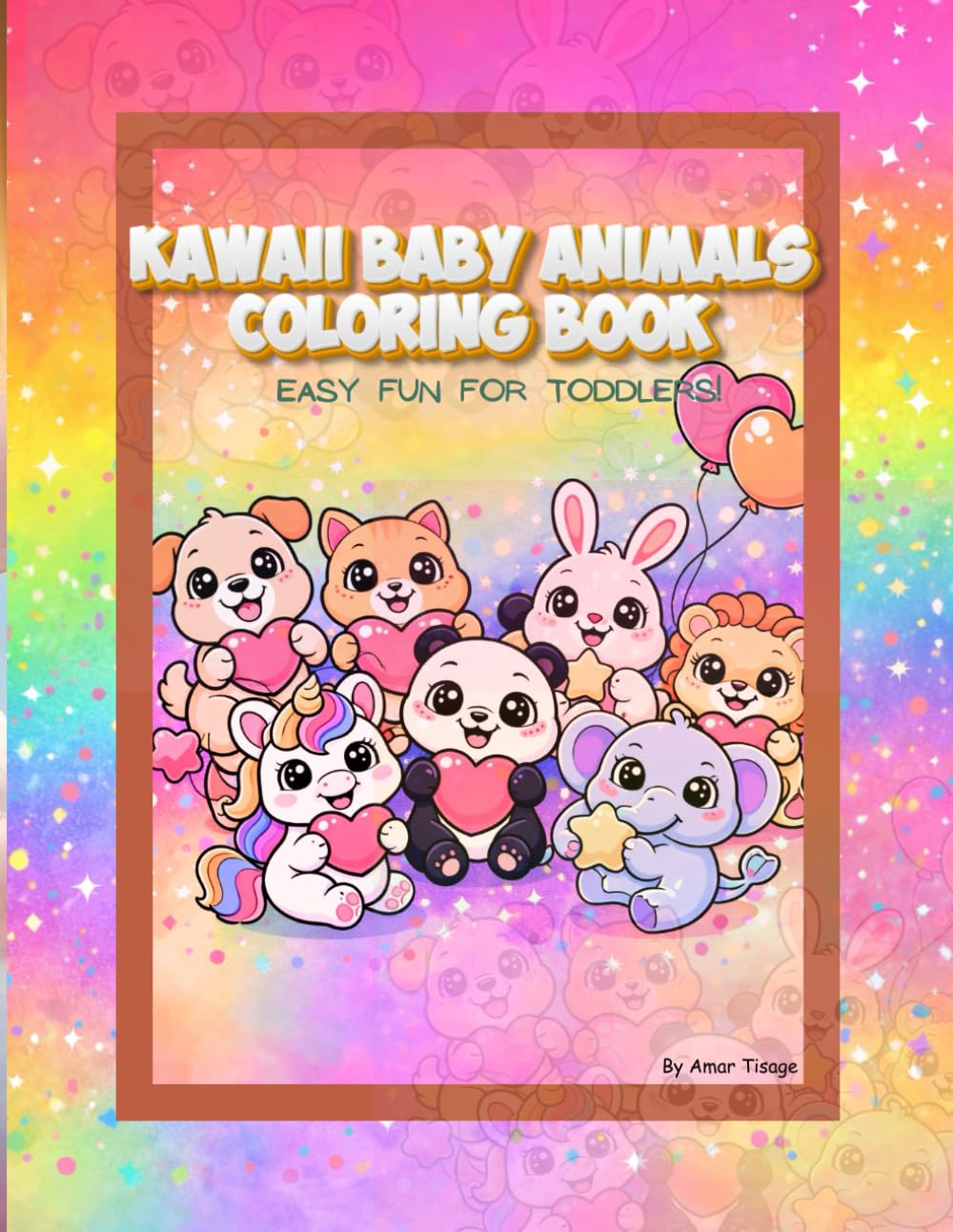 Kawaii Baby Animals Coloring Book: Easy Fun for Toddlers!