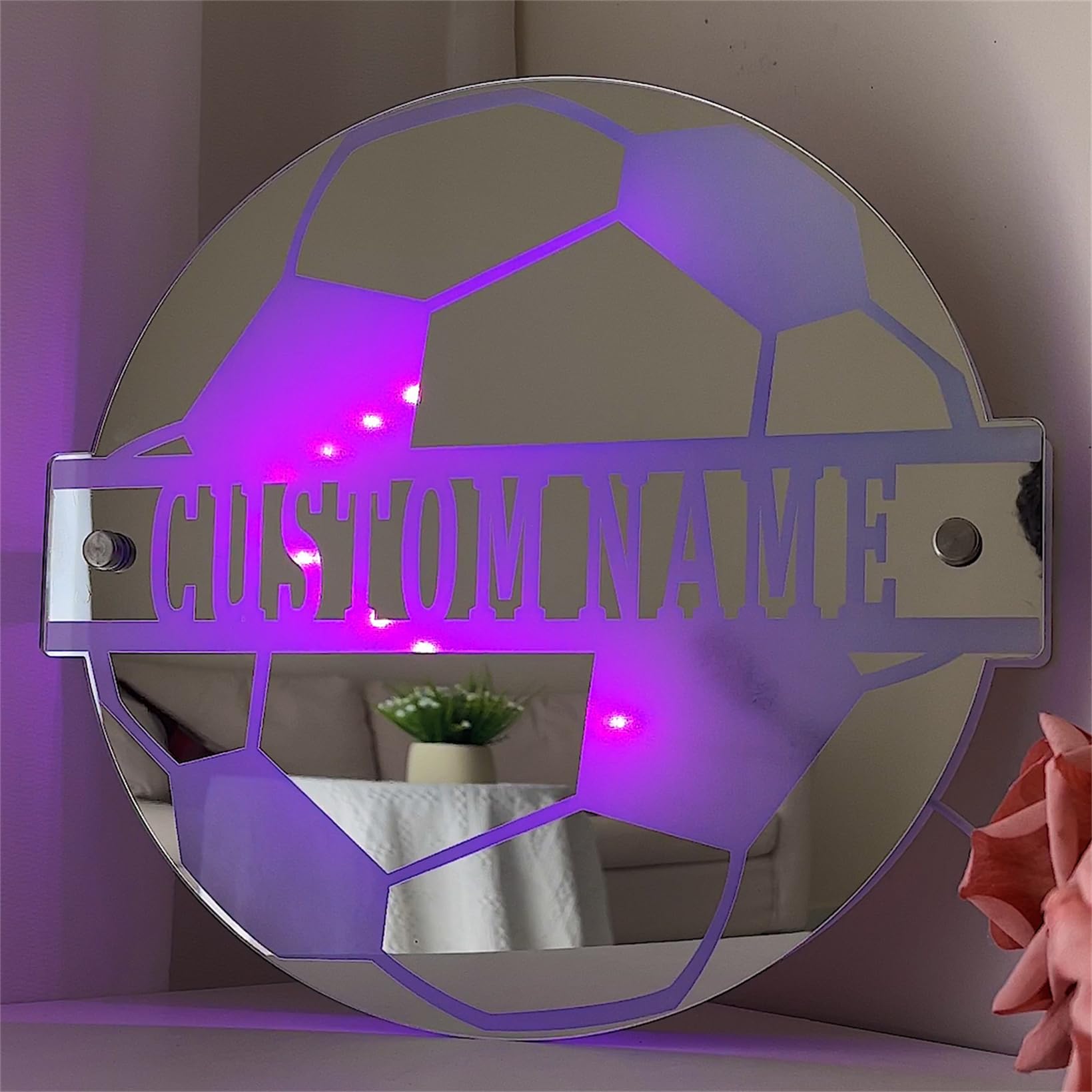 Lampada Neon Personalizzata Maglia Calcio Con Nome - LED USB, 7 Colori, Per Camera E Regali - Foto 10