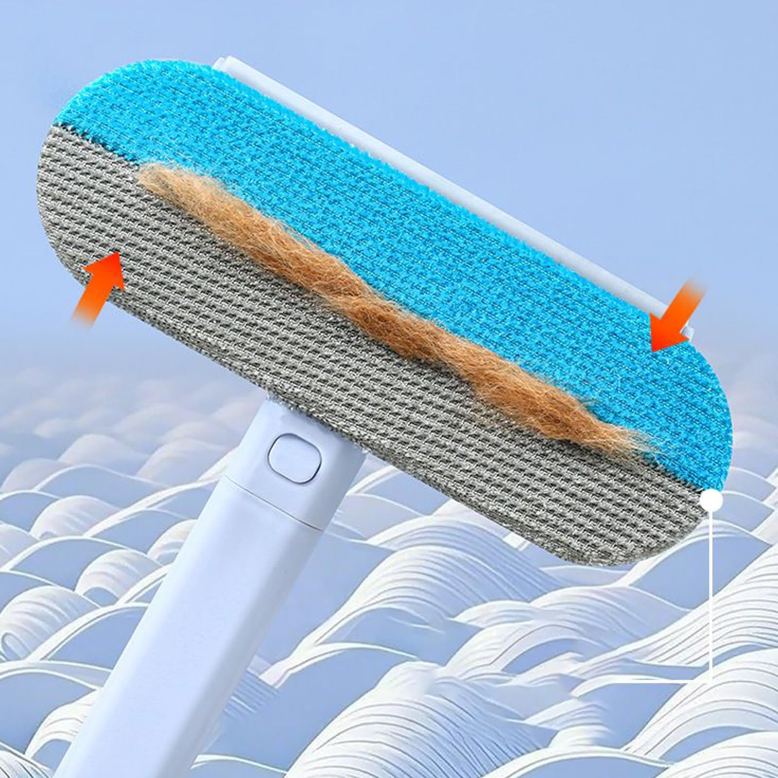 Dépassement des poils pour animaux - Nettoyer de fourrure de chat réutilisable, balai de nettoyage extensible avec une longue poignée | Brosse à cheveux des meubles lavables, dissolvant multifonctionn