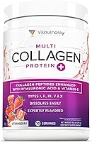 Vista 11 de Proteína de colágeno múltiple + creatina 0.18 oz de monohidrato de creatina con colágeno tipos I, II, III, V y X Apoyo para el cabello, la piel