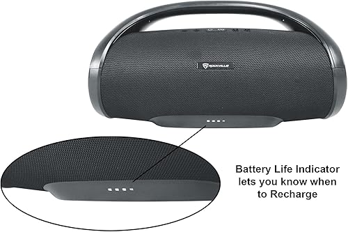 Miniatura 9 de Rockville Canon-XXL Altavoz Bluetooth portátil, graves profundos, 60 W, TWS, batería de 24 horas, resistente al agua, ecualizador, SDUSB, AUX,