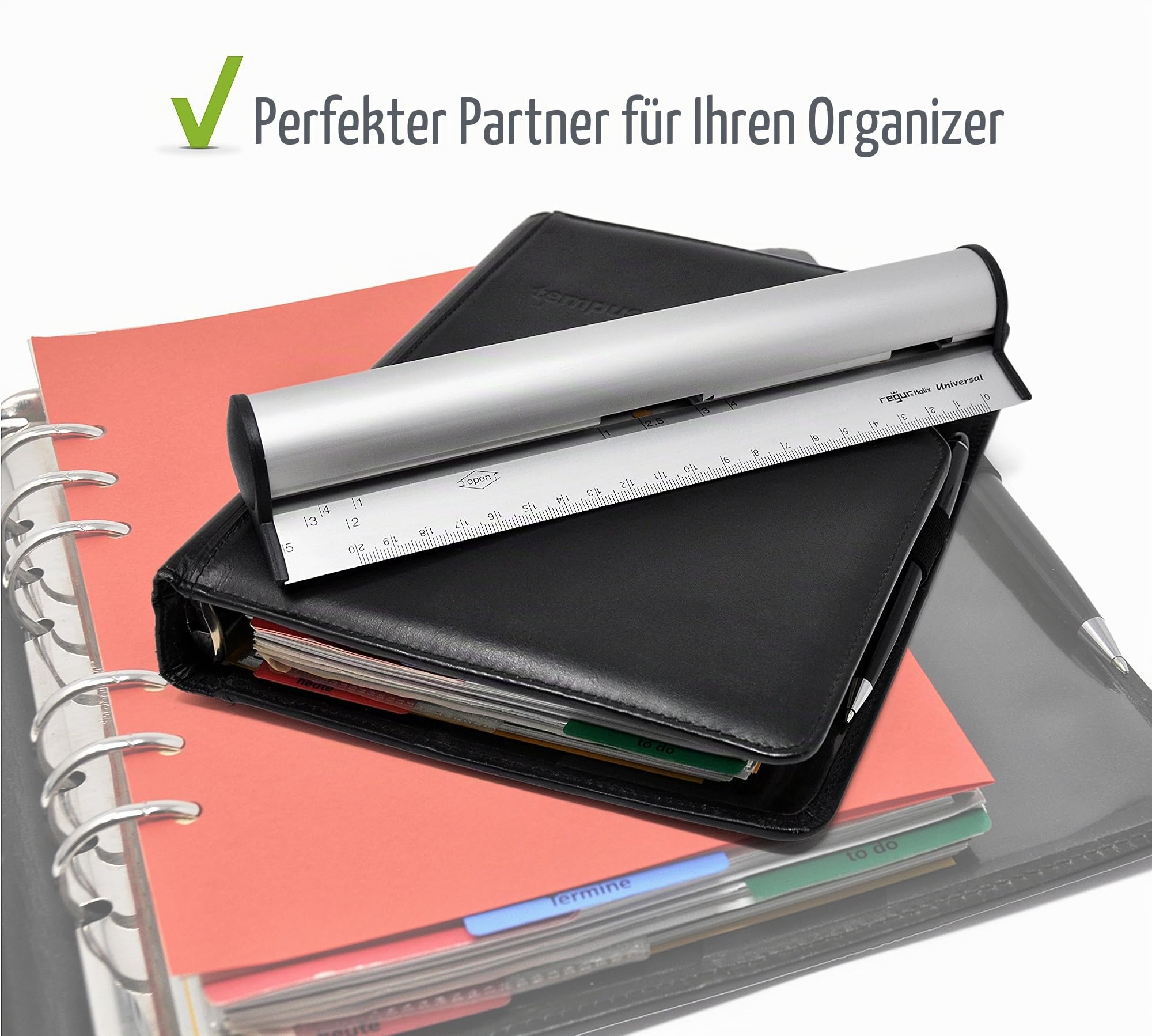 Regur Holix® Universal 5 - Verstellbarer Locher für Ringbücher, Organizer von Filofax, Mulberry, Zeitwerk u.v.m. in schwedischem Design