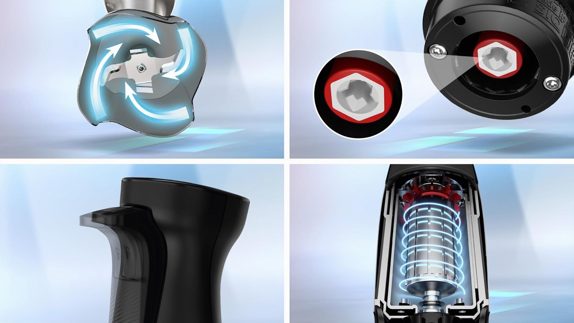 Bosch Serie 6 Frullatore a Immersione ErgoMaster MSM6M673, 1000 W, Ergonomico, Regolazione Dinamica della Velocità, Lame in Acciaio Inox, Tanti Accessori Inclusi, Bicchiere Graduato, Nero