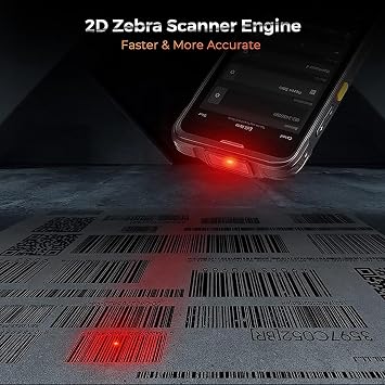 Inventory Barcode Scanner Android Barcode Scanner with 5.5 Inch Full Screen,Android 13 PDA Handheld Scanner 1D/2D QR PDA Scanner 4G WiFi Rugged for Inventory Warehouse