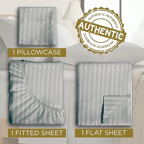 Miniatura 7 de Juego de sábanas de 3 piezas de damasco 100% microfibra de damasco tamaño individual XL, suave y cómodo, tamaño individual extra largo, bolsillo