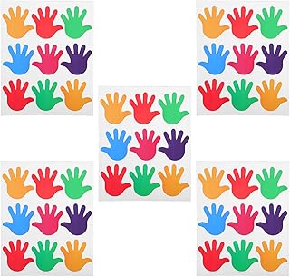 VALICLUD Abnehmbare Bodenaufkleber Handabdrücke 45 Stück Wasserfest Rutschfest für Schlafzimmer Wohnzimmer Badezimmer Dusche Klassenzimmer